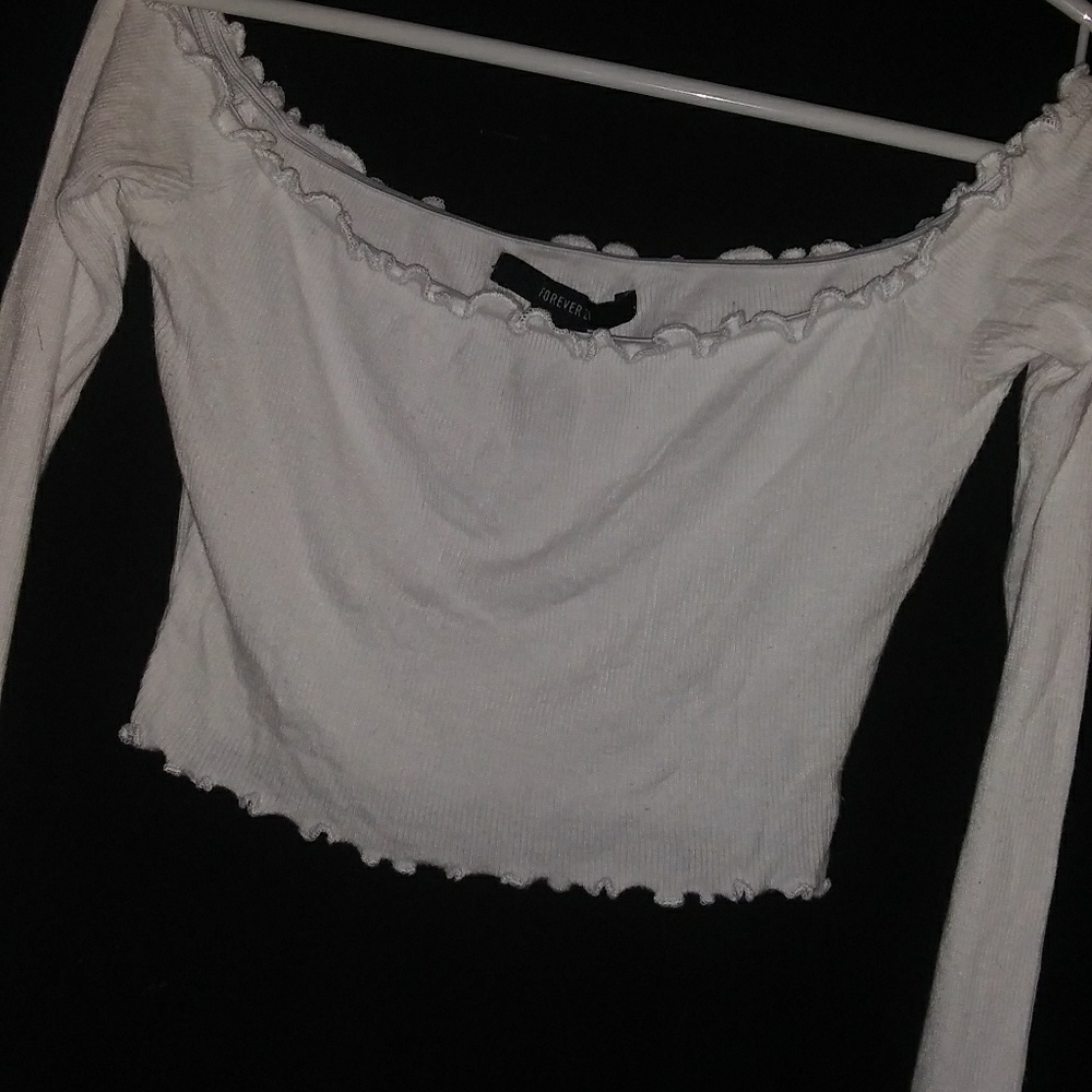 White crop top